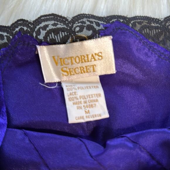 Victoria's Secret Vintage Purple Satin Pajama Shorts Set - Picture 3 of 7